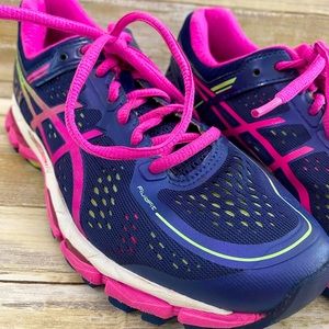 ASICS T597N Gel Kayano 22 Navy & Pink Running 6